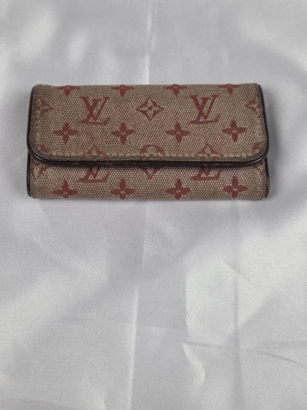 Authentic Louis Vuitton Monogram Mini 4 Key Holder Case Canvas Brown France
